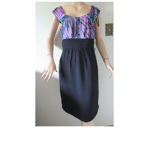 Perceptions New York Purple/Black Career Dress Women's Size 10 New with Tags